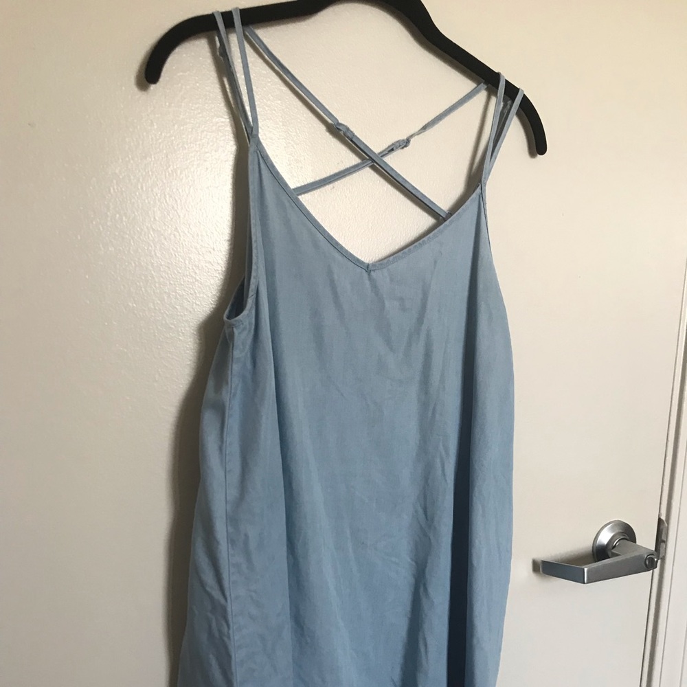 Blue Chambray Mini Sundress
